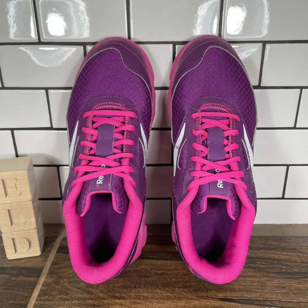 Reebok Yourflex Youth Girl's Size 5.5 Shoes Purple Pink Trainers Sneakers